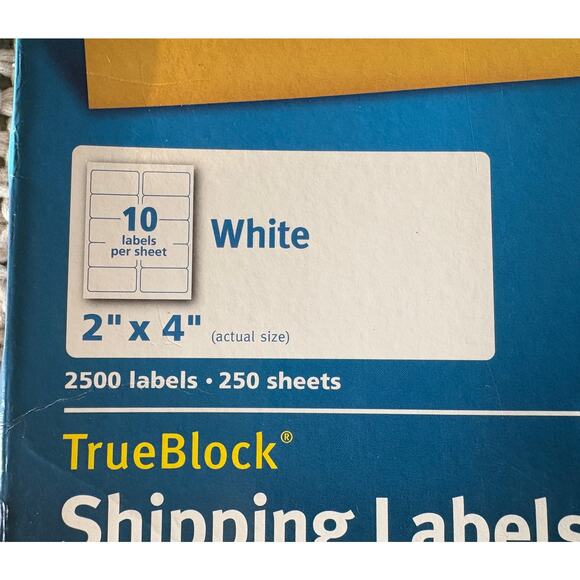 Lot of 6PKS of Avery Blank Labels - Assorted Sizes - Weighs over 16lbs - Picture 6 of 9